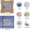 4 Pack Cork Bulletin Board with Push Pins and Wood Clips - 12x12 (White Framed)